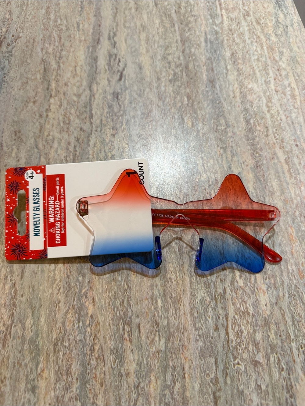 NEW Red and Blue Star-Shaped Sunglasses - Picture 2 of 3